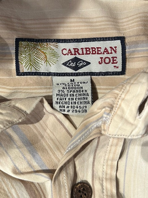 メンズヴィンテージ　アロハシャツ　【Caribbean  Joe】　ベージュ