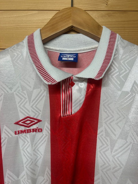 メンズヴィンテージ　シャツ　【UMBRO】　ゲームシャツ　レッド×ホワイト