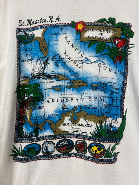 メンズヴィンテージ　Tシャツ　【CARIBBEANT’S】ホワイト　カリブ海