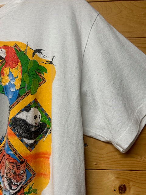 メンズヴィンテージ　Tシャツ　【Hanes】アニマルTシャツ　ホワイト