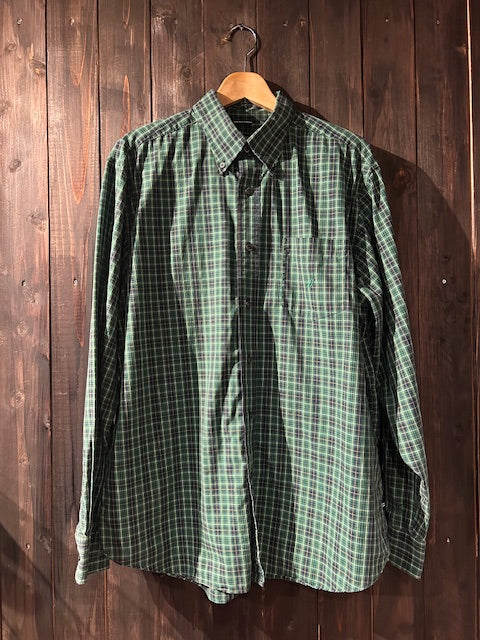 メンズヴィンテージ シャツ【NAUTICA】チェック グリーン