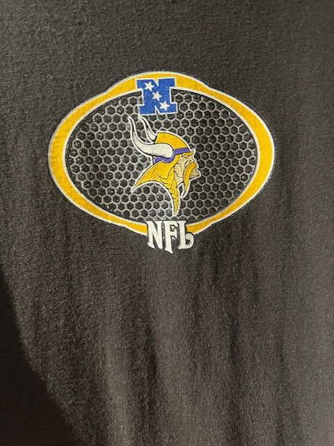 メンズヴィンテージ長袖Tシャツ【NFL】フロントデザイン ブラック