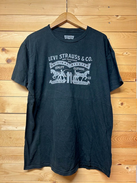 メンズヴィンテージ　Tシャツ　【Levi's】　ツーホース　ブラック　