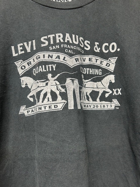 メンズヴィンテージ　Tシャツ　【Levi's】　ツーホース　ブラック　