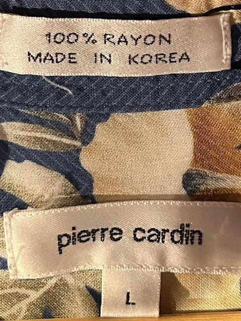メンズヴィンテージ アロハシャツ 【pierre cardin】ビーチ ブルー