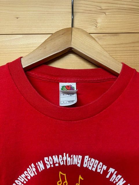 メンズヴィンテージ　Tシャツ　【FRUIT OF  LOOM】　レッド　ダンス