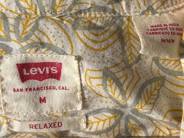 メンズヴィンテージ アロハシャツ 【Levis】フラワー イエロー