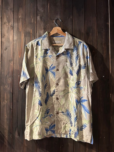 メンズヴィンテージ アロハシャツ 【Tommy Bahama】ヤシ ベージュ