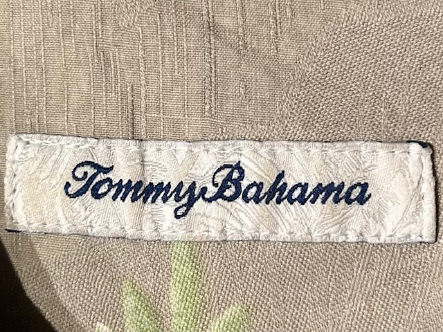 メンズヴィンテージ アロハシャツ 【Tommy Bahama】ヤシ ベージュ