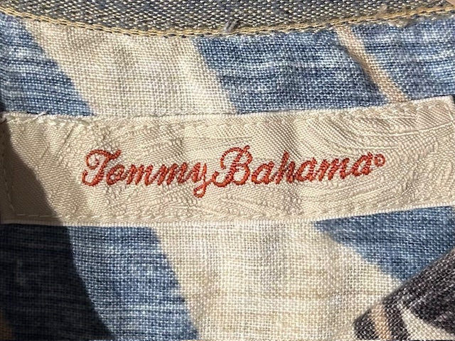 メンズヴィンテージ アロハシャツ 【Tommy Bahama】リーフ ベージュ