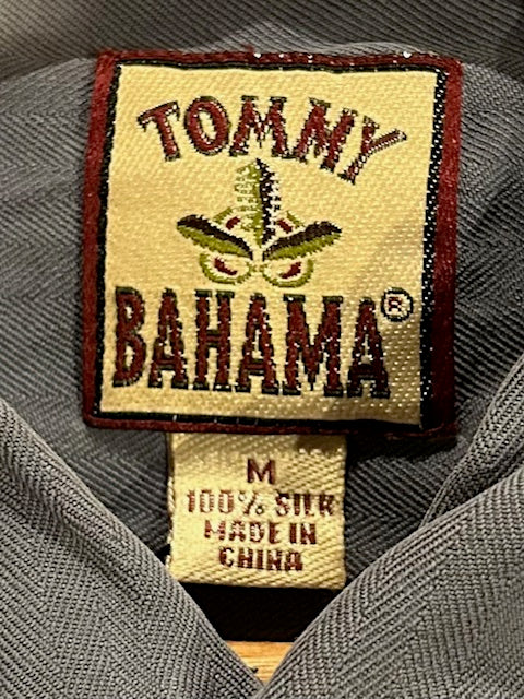 メンズヴィンテージ アロハシャツ 【Tommy Bahama】無地 ブルー