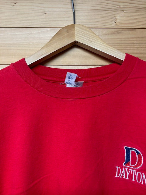 メンズヴィンテージ　Tシャツ　【champion】デイトン大学　ロゴ　レッド