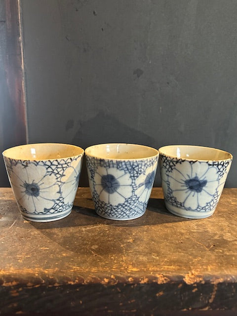伊万里 氷裂撫子文 蕎麦猪口