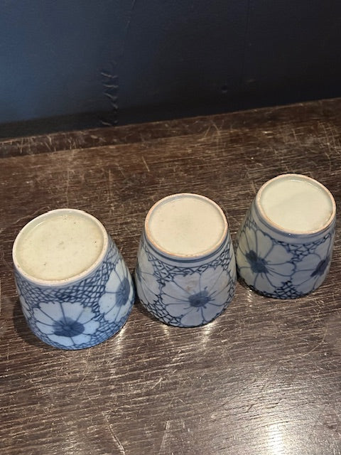 伊万里 氷裂撫子文 蕎麦猪口