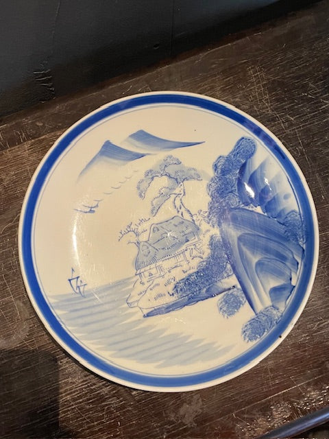 伊万里 山水文 大皿