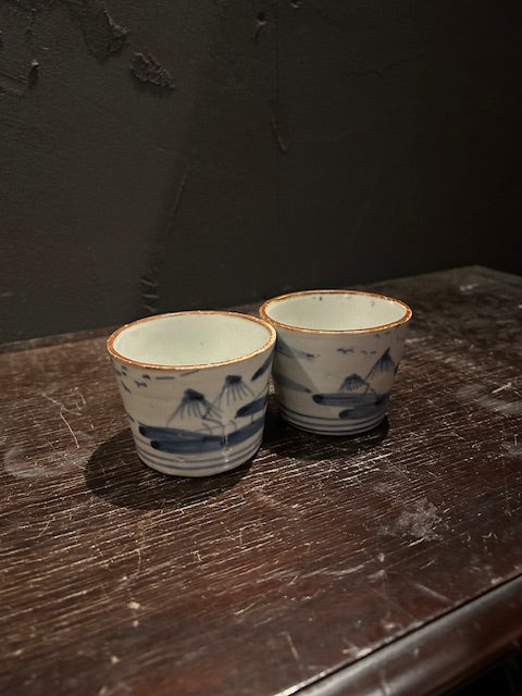 伊万里 山水図 蕎麦猪口