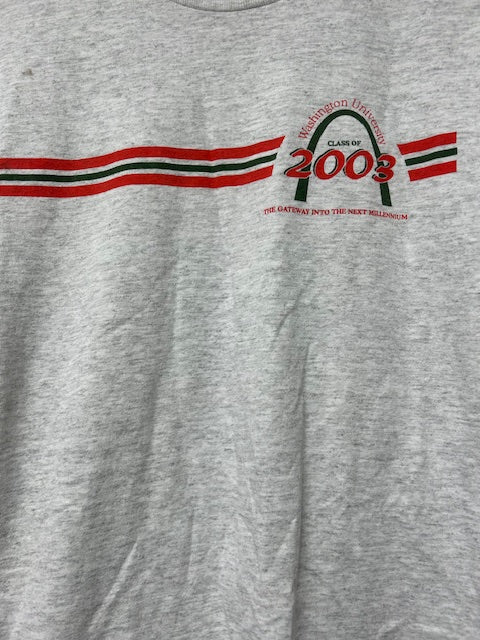 メンズヴィンテージ　Tシャツ 【Washington University】　2003　記念グラフィック　グレー