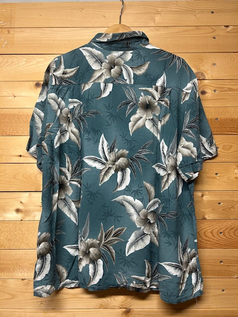 メンズヴィンテージ　アロハシャツ　【Batik Bay】ボタニカル ブルー