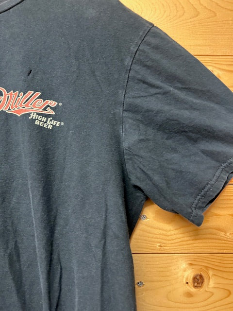 メンズヴィンテージ　Tシャツ　【Miller High Life】ビールロゴ　ブラック　