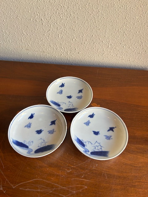 伊万里焼　鳥　丸皿