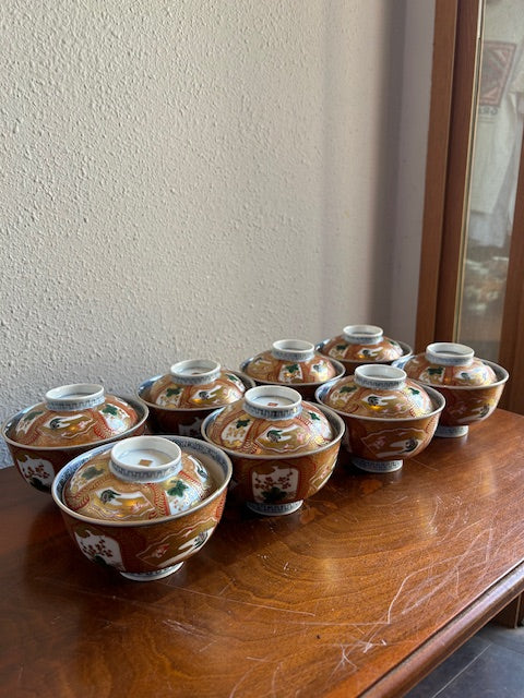 伊万里　錦手　蓋物茶碗