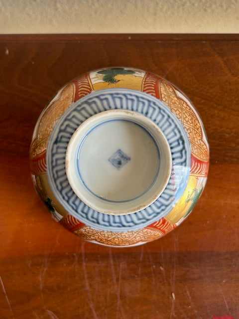 伊万里　錦手　蓋物茶碗