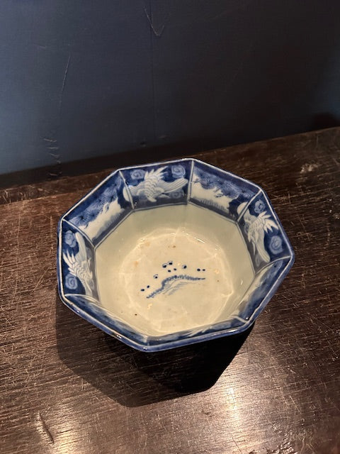 伊万里　染付八角鉢