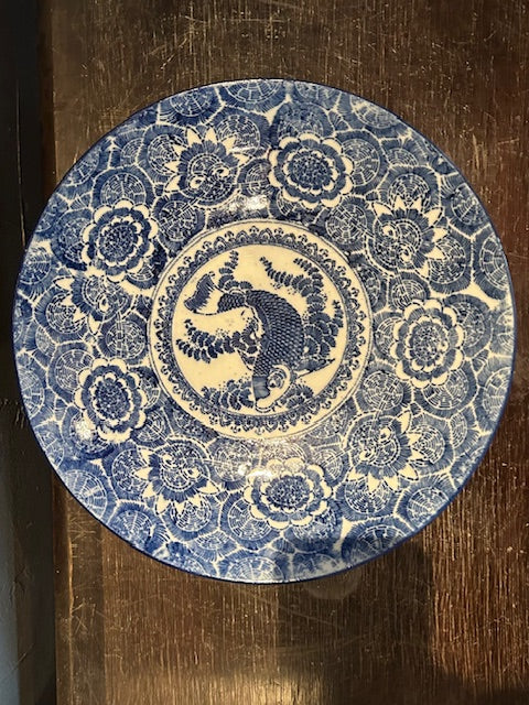 伊万里　印判染付大皿