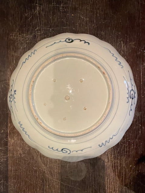 伊万里　染付山水図　大皿