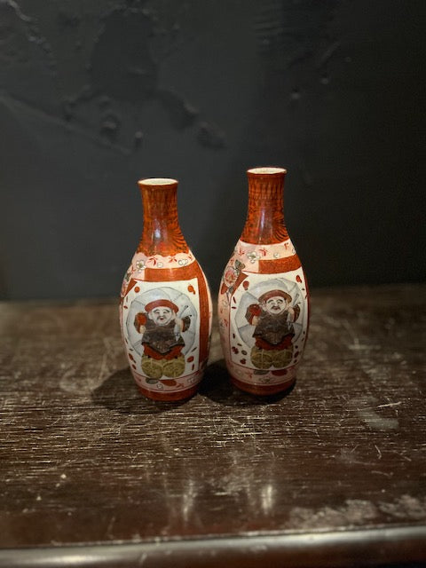 久谷焼　赤絵金彩　徳利