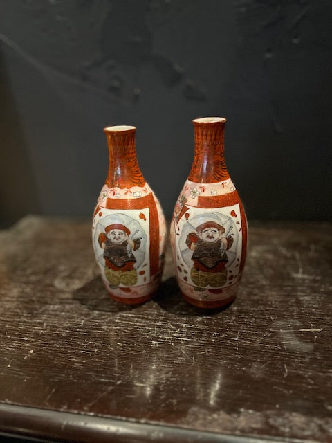 久谷焼　赤絵金彩　徳利