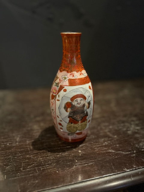 久谷焼　赤絵金彩　徳利