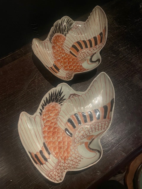 伊万里　鶴型変形皿