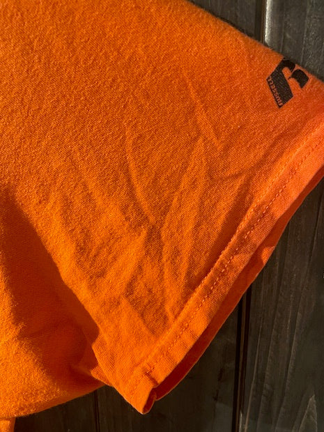 メンズヴィンテージ　Tシャツ 【CLEMSOMN カレッジプリントシャツ】オレンジ