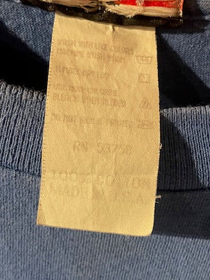 メンズヴィンテージ　Tシャツ 【USA製コンパスモチーフ バックプリント】ブルー