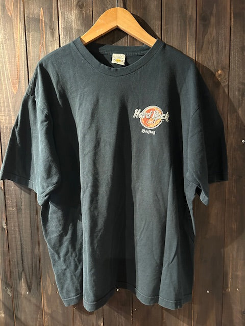 メンズヴィンテージ　Tシャツ 【Haed Rock CAFE / ロゴバックプリント】ブラック