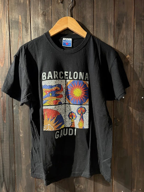 メンズヴィンテージ　Tシャツ 【SAFON / バルセロナ GAUDI】ブラック