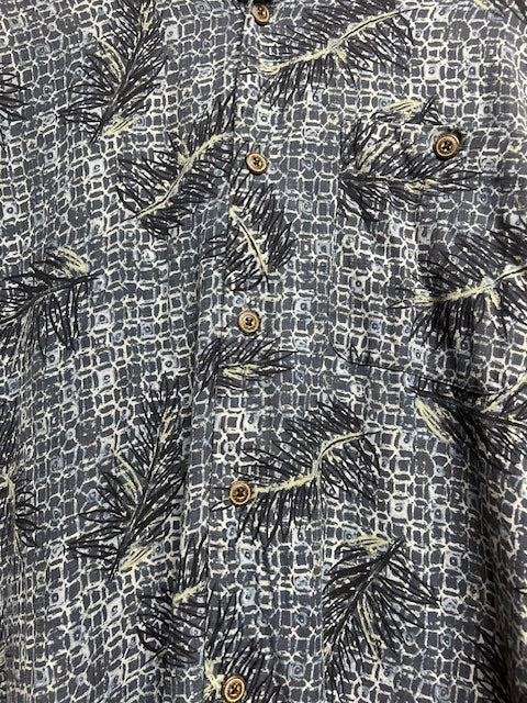 メンズヴィンテージ アロハシャツ 【GEOFFREY BEENE】総柄 ネイビー