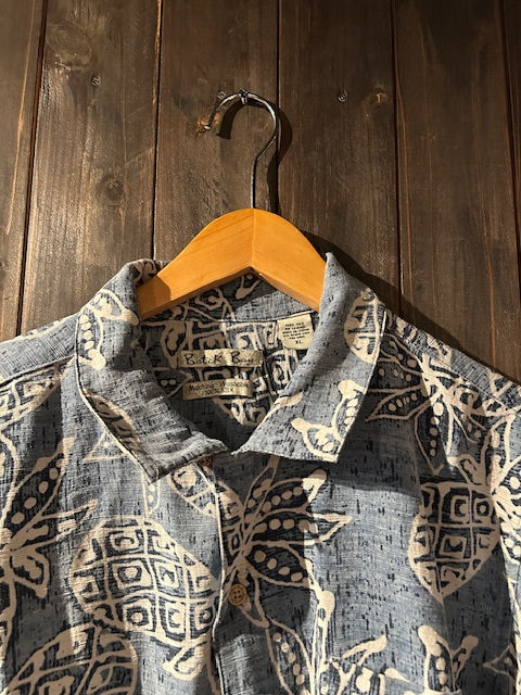 メンズヴィンテージ アロハシャツ 【Batik Bay】パイナップル ブルー
