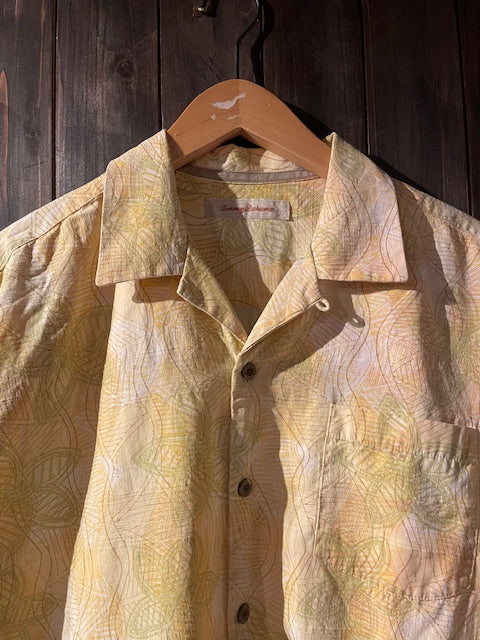 メンズヴィンテージ アロハシャツ 【Tommy Bahama】総柄 イエロー