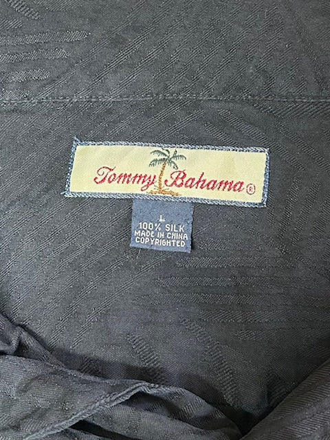 メンズヴィンテージ アロハシャツ 【Tommy Bahama】総柄 ブラック