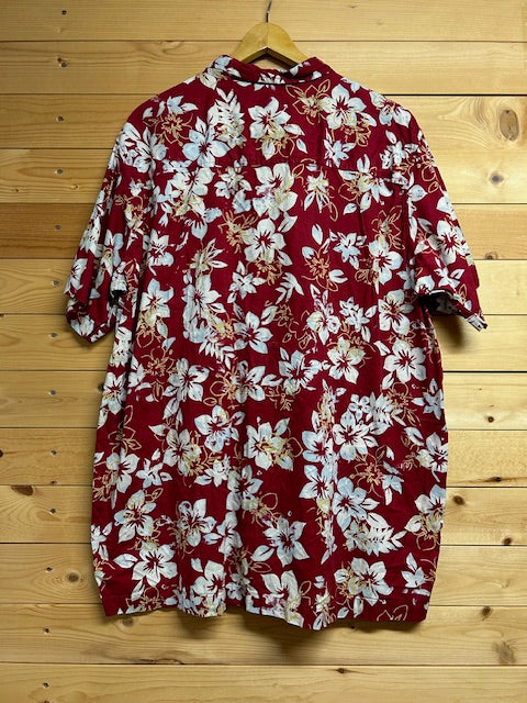 メンズヴィンテージ アロハシャツ 【CHEROKEE】ハイビスカス レッド