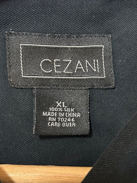 メンズヴィンテージ アロハシャツ 【CEZANI】切替 ブラック