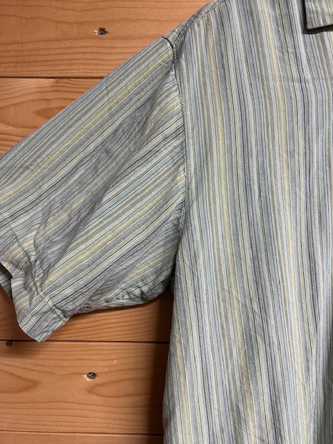 メンズヴィンテージ アロハシャツ 【Tommy Bahama】ストライプ グリーン