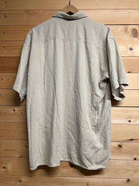 メンズヴィンテージ アロハシャツ 【Vintage Silk】無地 ベージュ