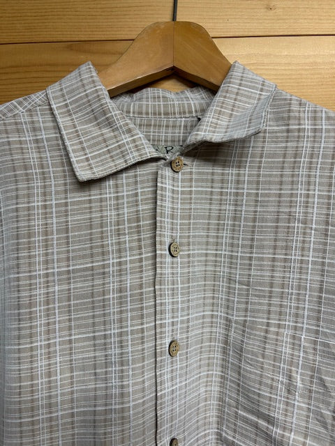 メンズヴィンテージ アロハシャツ 【Batik Bay】チェック ベージュ