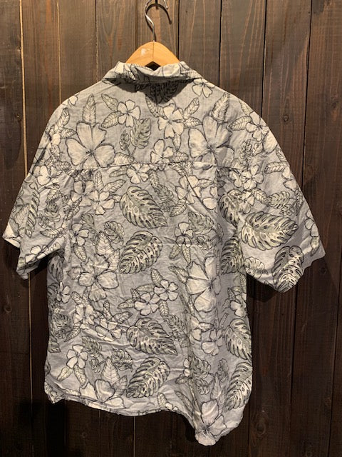 メンズヴィンテージ アロハシャツ 【Maui＆ sons】 ハイビスカス グレー