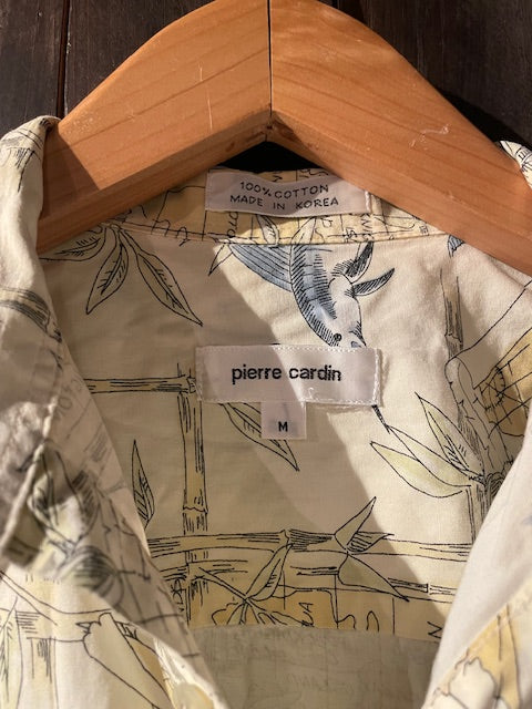 メンズヴィンテージ アロハシャツ 【pierre cardin】 フィッシュ アイボリー