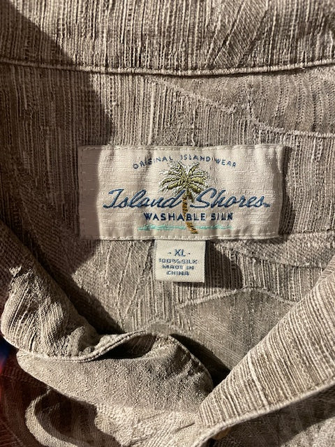 メンズヴィンテージ アロハシャツ 【Island Shores】リーフ グリーン