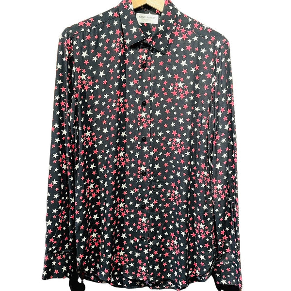 SAINT LAURENT◆長袖シャツ/36/ウール/BLK/無地/564172/ゼブラ SAINT LAURENT(サンローラン) / 長袖シャツ/36/ウール/ホワイト